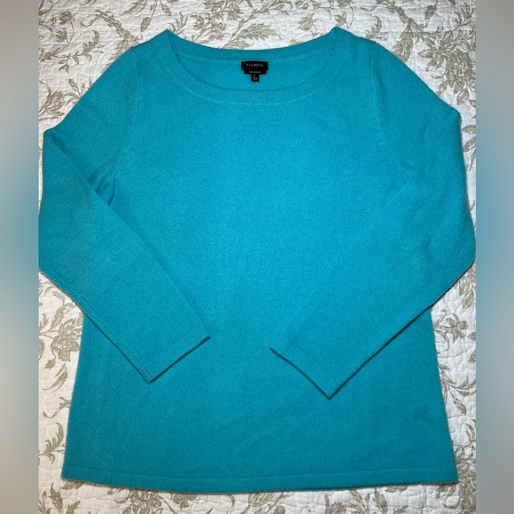 Talbots Cashmere Boatneck Pullover Sweater, size large Classic Quiet Luxury - Picture 1 of 12